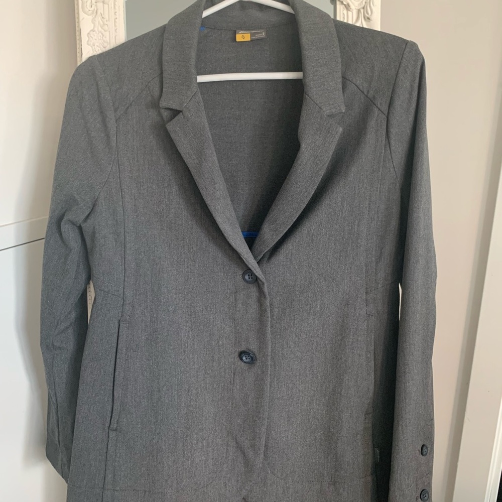 Eddie Bauer Gray Single-Breasted Blazer